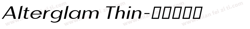 Alterglam Thin字体转换